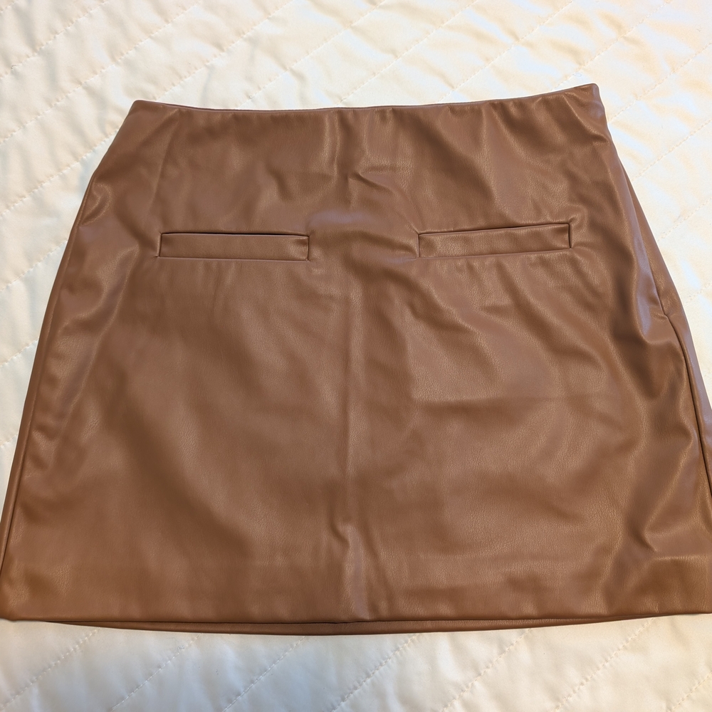 a new day Tan Mini Skirt